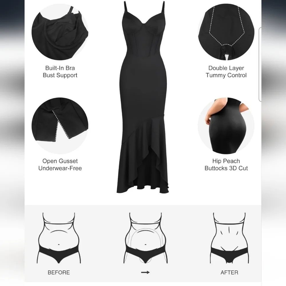 Elegant Black Women's Dress - Picture 3 of 11